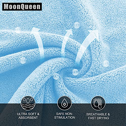 MOONQUEEN Ultra Soft Premium Washcloths Set - 12 x 12 inches - 72 Pack - Quick Drying - Highly Absorbent Coral Velvet Bathroom Wash Clothes (Aquamarine) - color: Aquamarine, size: 12 x 12 Inch(Pack of 72)