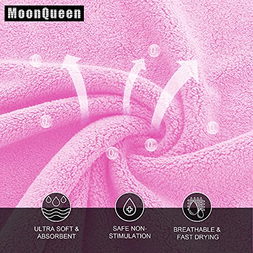 MOONQUEEN Ultra Soft Premium Washcloths Set - 12 x 12 inches - 72 Pack - Quick Drying - Highly Absorbent Coral Velvet Bathroom Wash Clothes (Frozen Berry) - color: Frozen Berry, size: 12 x 12 Inch(Pack of 72)