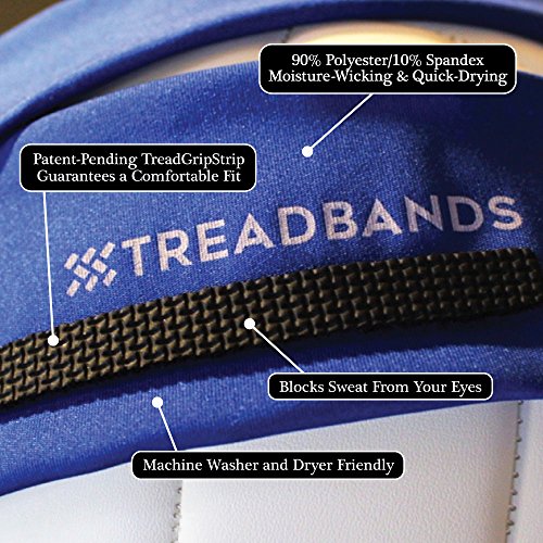 TreadBands All Terrain Tieback Non Slip Headband - Designs. Guaranteed to Stay in Place, Keeps Sweat Out of Your Eyes, Patented Grip Technology. - color: Designs - Milky Way Blues