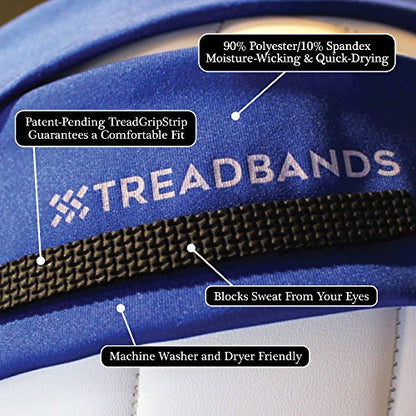 TreadBands All Terrain Tieback Non Slip Headband - Designs. Guaranteed to Stay in Place, Keeps Sweat Out of Your Eyes, Patented Grip Technology. - color: Designs - Milky Way Blues