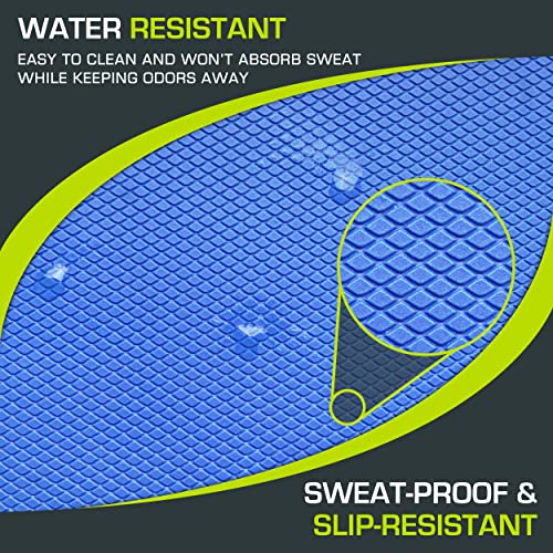 ProsourceFit Exercise Balance Pad, Non-Slip Cushioned Foam Mat & Knee Pad for Fitness and Stability Training, Yoga, Physical Therapy - color: BLUE, size: 15x12