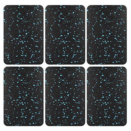 Rubber Exercise Equipment Mat Pads, 6-Pack, 4.7 x 3.2 x 0.5 in - size: 4.7 x 3.2 x 0.5 in