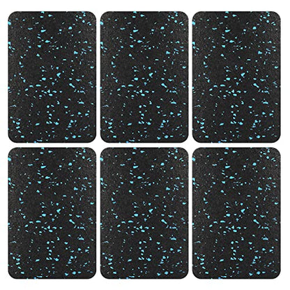 Rubber Exercise Equipment Mat Pads, 6-Pack, 4.7 x 3.2 x 0.5 in - size: 4.7 x 3.2 x 0.5 in