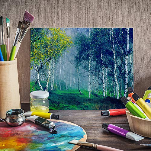 Canvas Boards for Painting 9x12 Inch, Super Value 12 Pack White Blank Canvas Panels, 100% Cotton Primed, Painting Art Supplies for Professionals, Hobby Painters, Students & Kids - size: 9"×12"
