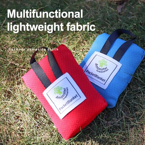 Pocket Picnic Blanket Portable Sandproof Beach Mat Ultralight - color: Blue