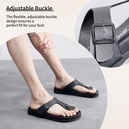 Women Arch Support Flip Flops – Adjustable - color: Black, size: 7