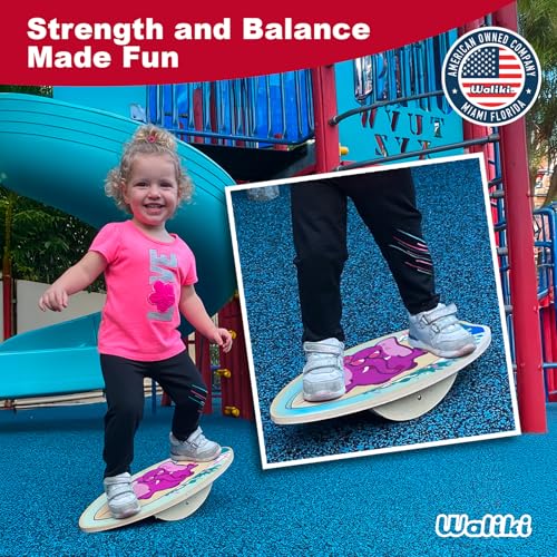WALIKI Wood Balance Board | Ages 3-8 | Toddlers and Kids |