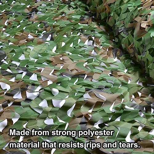 Camo Netting, Camouflage Netting, Hunting Blind Camo Net, Army Party Decorations, Sunshade Fence Nets, Lightweight, Bulk Roll, Mesh, Great for Camping, Shooting, Photograph, Car Cover, Outdoor - color: Woodland, size: 4.9ftx16.4ft