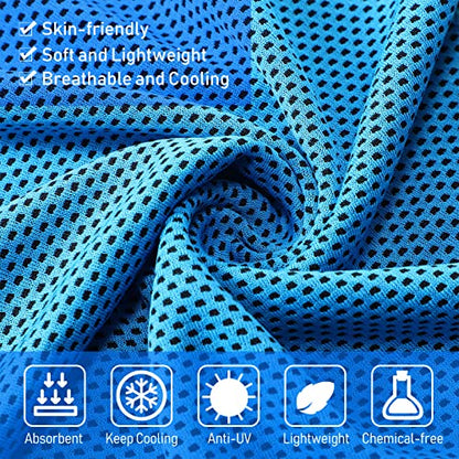 BBTO 100 Pack Cooling Towel Bulk - color: Multicolor, size: 32 x 12 Inch