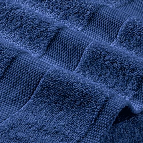 Luxury Soft Bath Sheet Towels Set - 650 GSM Cotton Luxury Bath Towels Extra Large 35x70 | Highly Absorbent and Quick Dry | Hotel Quality Extra Large Bath Towels Oversized, Navy Blue, 2 Pack - color: Navy Blue, size: Bath Sheets, 2 Pack
