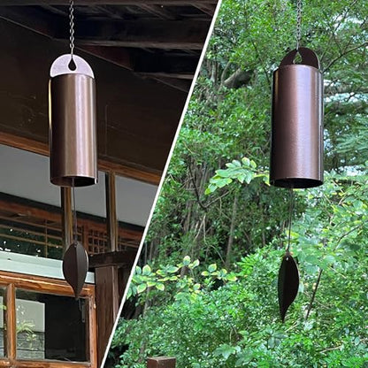 Deep Tone Wind Chimes for Outside, 26-Inch Memorial Serenity Bell - size: Bronze
