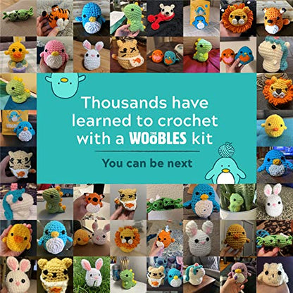 The Woobles Crochet Kit Bundle for Beginners (Penguin, Chick, Fox, Bunny) | As seen on Shark Tank, Includes: Easy Peasy Yarn, pre-started pieces, hooks, safety eyes, stuffing, video tutorials - color: Easy Peasy Beginner Bundle