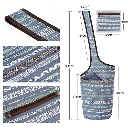 Yoga Mat Bag With Large Size Pocket and Zipper Pocket, Strap Bag, Fit Most Size Mats, Bags and Carriers for Women - color: Namaste