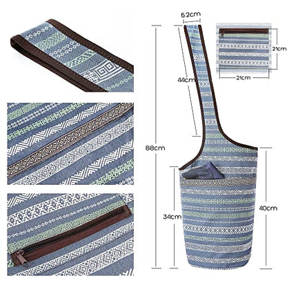 Yoga Mat Bag With Large Size Pocket and Zipper Pocket, Strap Bag, Fit Most Size Mats, Bags and Carriers for Women - color: Namaste