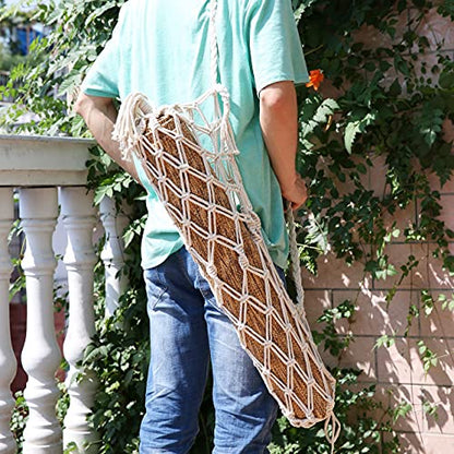 Macrame Yoga Mat Carrier Bag, Suitable for most Yoga Mats - color: beige