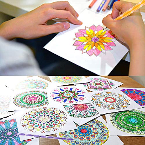 Augshy 19pcs Mandala Dotting Tools Set Pen Dotting Tools Mandala Stencil Ball Stylus Paint Tray for Painting Rocks, Coloring, Drawing and Drafting - style: Mandala Style C