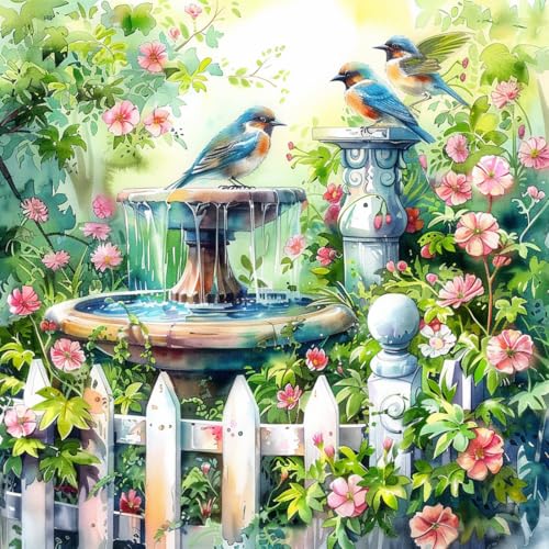Bird Landscape Diamond Art Kits for Adults, Crafts 5D Diamond Painting Dot Kit for Adult Beginners, Animal Birds DIY Round Dots Full Drill Diamonds Paintings Arts for Home Wall Decor Gifts 12X12 Inch - color: Z03