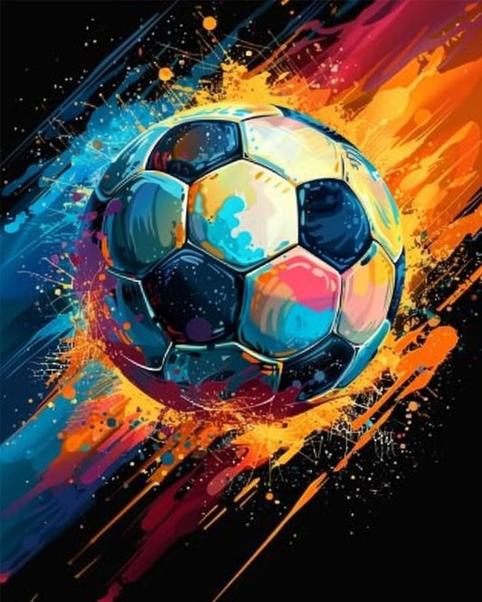 Football Paint by Numbers Kit for Adults-Adult Graffiti Background Paint by Number Sport Style Painting by Number on Canvas Easy to Paint with Brushes Perfect for Gift Decor Without Frame(16x20inch) - color: Artwork 02, size: 16''x20''(without frame)