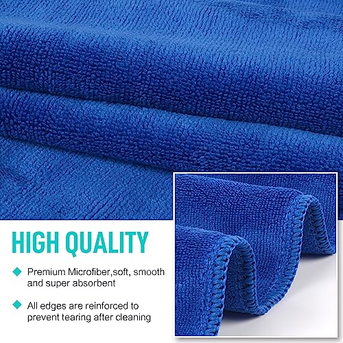 SINLAND Microfiber Gym Towels, Workout Sweat Towel 16x32In - color: Black+navy Blue+blue