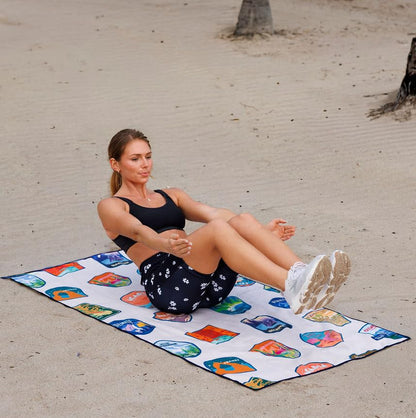 Sprints Athletic Running Towel, Full-Sized, Car Seat Cover - Performance Microfiber (National Parks Cream) - color: National Parks Cream