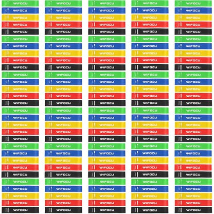 150 Pcs Bulk Fitness Resistance Bands Set for Gym Members Sports Class Students Gift, 5 Pieces Each with Storage & Carry Bag, Professional Grade Elastic Bands for Home Outdoor Workout Yoga Pilates