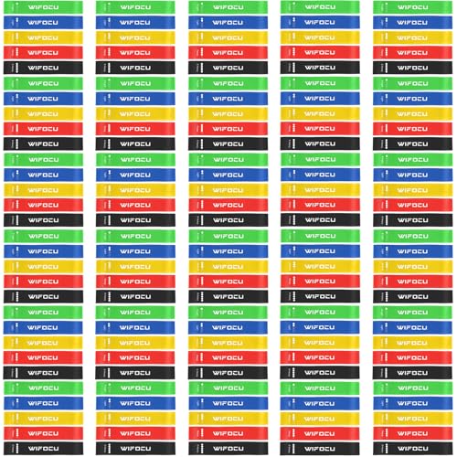 150 Pcs Bulk Fitness Resistance Bands Set for Gym Members Sports Class Students Gift, 5 Pieces Each with Storage & Carry Bag, Professional Grade Elastic Bands for Home Outdoor Workout Yoga Pilates
