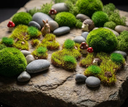 Kai Dream Miniature Static Grass and Stone Bush Clusters for Diorama, Train Landscape, Railroad Scenery, Wargaming (Spring Green) - color: Spring Green