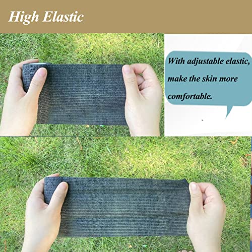 Self Adhesive Bandage Wrap,1 Inch Black Cohesive Bandages, Vet Wrap | CIYAGPOOU 5 Yards 16 Pack Elastic Flexible Tattoo Sports Tape Bulk for First Aid Supplies - color: 1 Inch Vet Wrap (16 Pack Black)