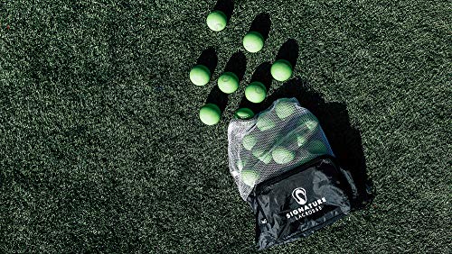 Signature Lacrosse Ball Set - Packs of 2, 4, 8, 12, and 100 - No Chemical Smell Massage Balls, Myofascial Release Tools, Back Roller, Muscle Knot Remover - color: Blue, size: 12 Balls