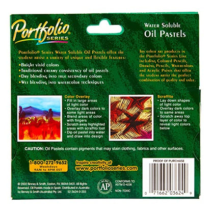 Crayola Portfolio Series Oil Pastels, Water Soluble, 24 Count, Colors May Vary - size: 1 Count (Pack of 1), style: 24 Count