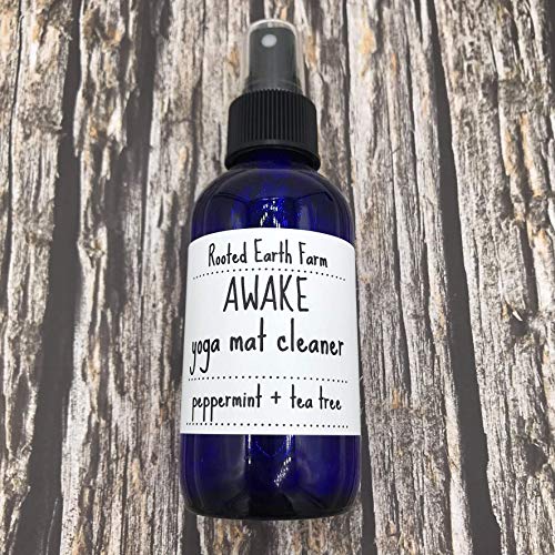 Awake Yoga Mat Cleanser - 4 fl oz - Peppermint and Tea Tree - Pilates Mist - Room and Body Spray