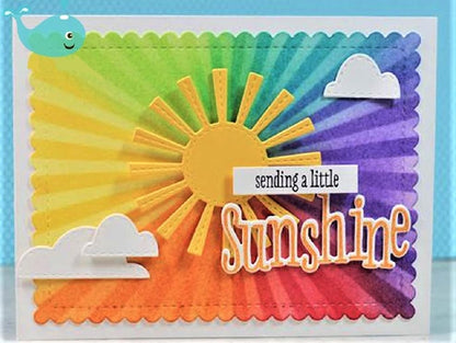 Rainbow Cutting Dies Sun Die Cuts Metal Embossing Stencils Template Mould for Making Card DIY Scrapbooking Photo Album Decorative (Large Size) - style: Sun and Rainbow