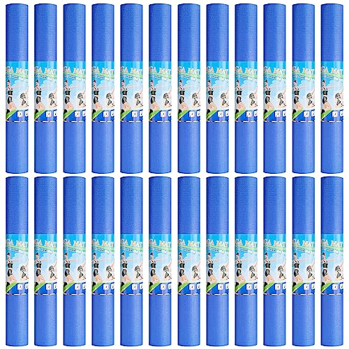 Funtery 3 mm Thin Yoga Mats Bulk, 68 x 24 Inches Lightweight PVC Exercise Mats Non Slip Workout Fitness Pads for Yoga Pilates Stretching Classes Gym Home Studio - color: Blue