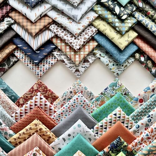 Mixed Pattern Cotton Fabric Bundle – 60 Pre-Cut Squares (8×8 inch), 100% Cotton 140 GSM, Eco Digital Print, Made in Turkey - color: Boys Fun Pack, size: 60pcs 8x8 inch
