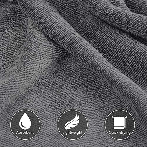 KinHwa Gym Towels for Men, Quick Dry Microfiber Sweat Towels, 3Pk Dark-Gray - color: Dark-gray, size: 16inchx31inch 3 Pack