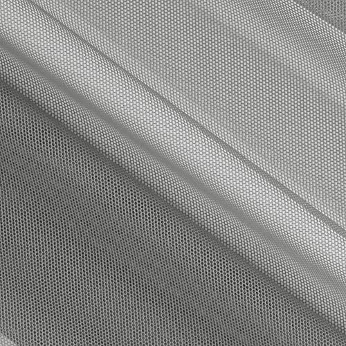Power Mesh Fabric | 4-Way Stretch | Dancewear, Sportswear Fabric | 60" Wide | Lightweight, Sheer | 90% Nylon, 10% Spandex | for Sewing (2 Yards, Grey) - color: Light Grey, size: 2 Yards