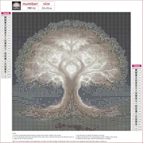 MXJSUA Glowing Flower Tree Diamond Art Painting Kits for Adults, Full Drill 5D Round Dots Diamonds Paint Picture for Beginners, Gem Art Painting Craft Kits for Home Decor Gift 12x12 inch - color: Glowing Flower Tree