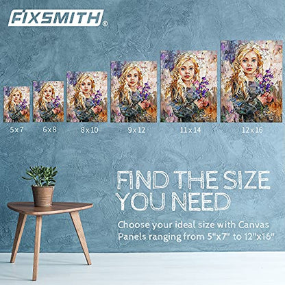 FIXSMITH Canvas Boards for Painting 5x7 Inch, Super Value 12 Pack White Blank Canvas Panels, 100% Cotton Primed, Painting Art Supplies for Professionals, Hobby Painters, Students & Kids - size: 5"×7"