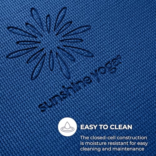 Voyage 5mm Studio Yoga Mats, 10 Pack, 72x24in | Extra Long, Anti-Tear Exercise Mats for Workout, Stretching, Fitness - Non Slip Gym Mats for Home, Schools and Studios - color: Dark Blue
