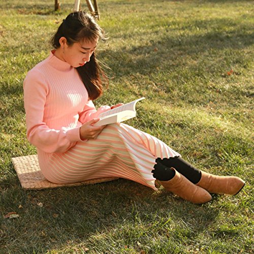 HUAWELL Japanese Tatami Cushion Floor Pillow Zafu Natural Seat Furniture Meditation Furniture Floor Mat Cushion Multi-Functional Handmade Breathable Square,Beige (19.7 * 19.7 * 3.97 Inch) - size: 19.7*19.7*3.97 Inch