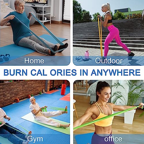 10-Piece Latex-Free Resistance Bands Set with Long and Loop Bands