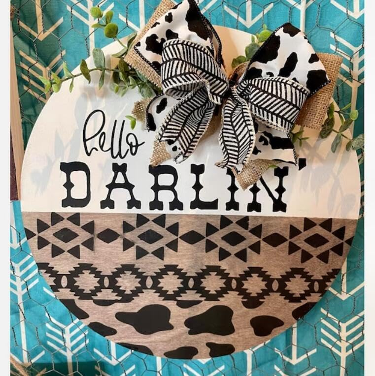 Welcome Stencils for Painting on Wood 12" Stencils for Crafts Reusable | Welcome Stencil for Wood Sign Hello Templates for Door Hanger - style: Daily 13p