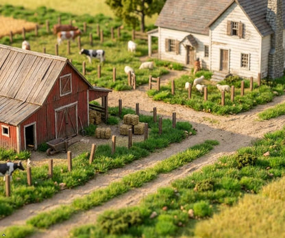 Kai Dream Miniature Static Grass and Stone Bush Clusters for Diorama, Train Landscape, Railroad Scenery, Wargaming (Dark Green) - color: Dark Green