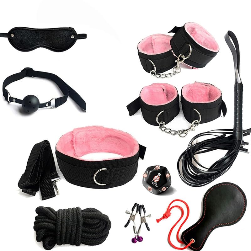 10-Piece Nylon Yoga Endurance Kit, Stylish Stretch Band, Complete Small Tools, Stamina Building, Mutual Training Home Fitness Combo (Pink)+Y15 - color: ( Pink )