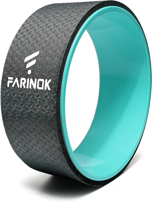 Yoga Wheel for Stretching & Flexibility to Help Back Aches & Tension, Deep Tissue Muscle Massage. Back Roller Wheel with Extra Cushion, Wider & Thickest Foam, Stretches and Strengthens Core Muscles - color: 그린 싱글, size: 1