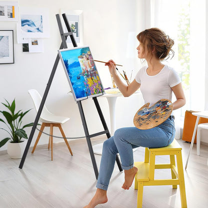 Heavy Duty Metal Easel for Sign，Adjustable for Display Black | Stable Tripod Structure, 4-Lier Adjustment, Holds 36" Signs Up to 50 lbs