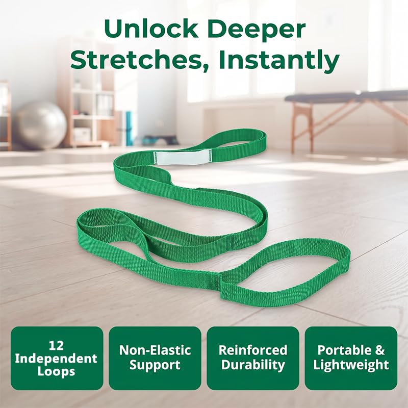 1PCS Exercise Band, Yoga Mat Strap Resistance Bands with Handles for Exercise,Yoga, Gym