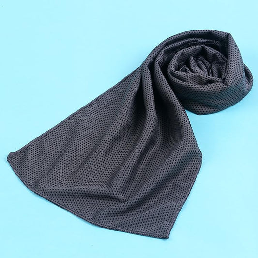 1pc Cooling Towels, Breathable Gym Towels for Neck and Face, Men & Women Workout Towel, Sweat Towel for Gym Yoga, Camping, Fitness, Running, Travel, Black