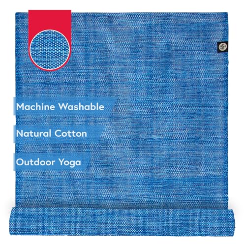 Manduka Shala Yoga Rug 71" - Outdoor Yoga & Meditation | Foldable & Machine Washable | Natural Cotton | Handmade | 71 x 26 inches - color: Flaneur