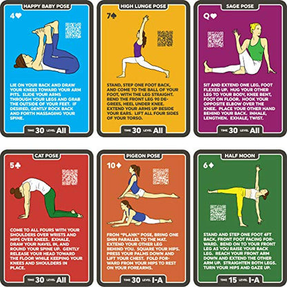 Stack 52 Yoga Exercise Card Mega Pack by Certified Yoga Instructor - color: 107 Card Mega Pack